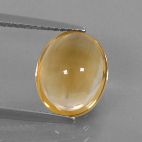 Citrino amarelo natural 3,28ct, corte oval, transparente