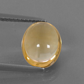 Citrino amarelo natural 2,26ct, corte oval, transparente
