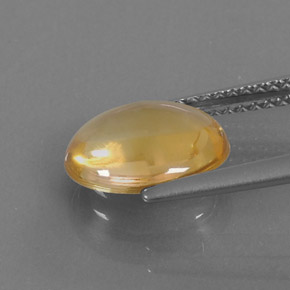 Citrino amarelo natural 2,26ct, corte oval, transparente