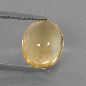Citrino ouro natural 3,01ct, corte oval, transparente