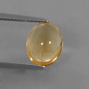 Citrino amarelo natural 2,22ct, corte oval, transparente