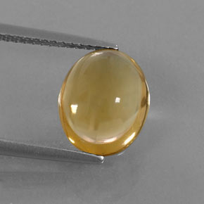 Citrino amarelo dourado natural 3,32ct, corte oval, transparente