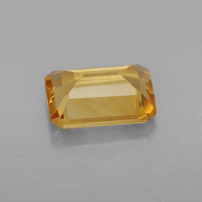 Citrino amarelo natural 1,69ct, corte esmeralda, VS