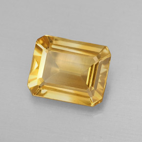 Citrino amarelo natural 1,68ct, corte esmeralda, VVS-VS