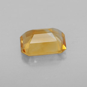 Citrino amarelo natural 1,69ct, corte esmeralda, VVS-VS