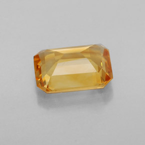 Citrino amarelo natural 1,83ct, corte esmeralda, VVS-VS