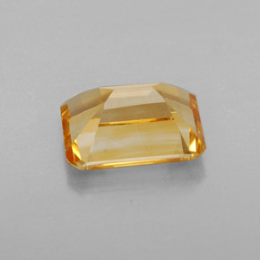 Citrino amarelo natural 1,94ct, corte esmeralda, VS