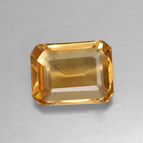 Citrino amarelo natural 1,84ct, corte esmeralda, VVS-VS