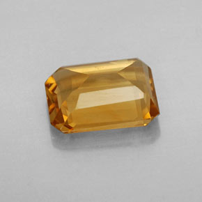 Citrino amarelo natural 1,84ct, corte esmeralda, VVS-VS