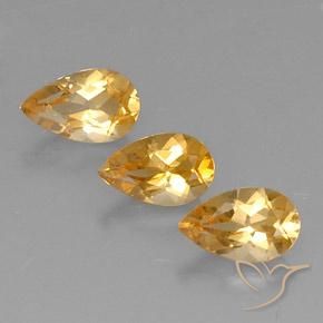 2.31ctw Natural Dourado Citrino, Formato de pêra, VVS-VS