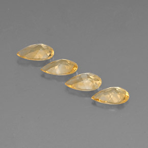 Pedras preciosas de citrino amarelo natural de  ct, formato de pêra, VVS
