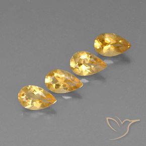 Pedras preciosas de citrino dourado natural de 2,66 ct, formato de pêra, VVS-VS