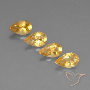 Pedras preciosas de citrino dourado natural de 2,66 ct, formato de pêra, VVS-VS