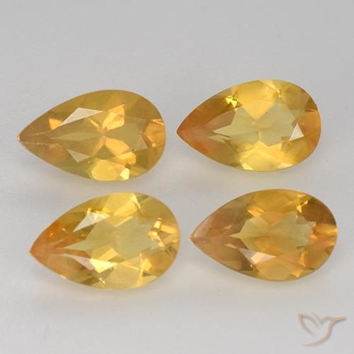2.71ctw Natural Bright Gold  Citrino, Formato de pêra, VVS-VS