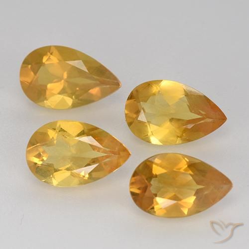 Pedras preciosas de Citrino Bright Gold  natural de 2.71 ct, Formato de pêra, VVS-VS