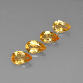 Pedras preciosas de citrino amarelo natural de  ct, formato de pêra, VVS