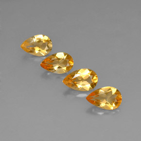 Pedras preciosas de citrino amarelo natural de  ct, formato de pêra, VVS