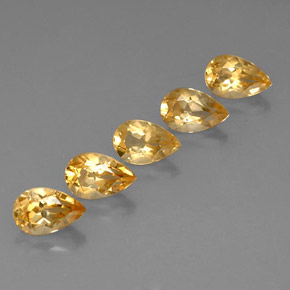 Pedras preciosas de citrino amarelo natural de 4,14 ct, formato de pêra, VVS