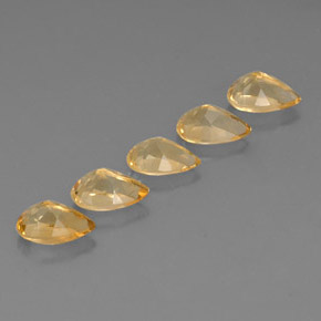 Pedras preciosas de citrino amarelo natural de 4,14 ct, formato de pêra, VVS