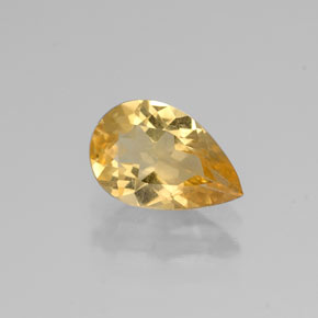 Citrino amarelo natural 0,69ct, formato de pêra, VVS