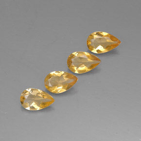 Pedras preciosas de citrino amarelo natural de  ct, formato de pêra, VVS-VS