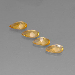 Pedras preciosas de citrino amarelo natural de  ct, formato de pêra, VVS-VS