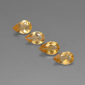 Pedras preciosas de citrino amarelo natural de  ct, formato de pêra, VVS-VS