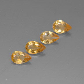 Pedras preciosas de citrino amarelo natural de  ct, formato de pêra, VVS-VS