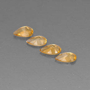 Pedras preciosas de citrino amarelo natural de  ct, formato de pêra, VVS-VS