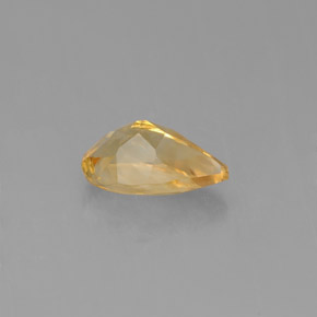 Citrino amarelo natural 0,74ct, formato de pêra, VVS