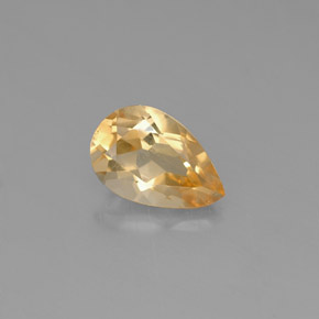 Citrino amarelo natural 0,69ct, formato de pêra, VVS
