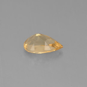 Citrino amarelo natural 0,69ct, formato de pêra, VVS