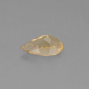 Citrino amarelo natural 0,74ct, formato de pêra, VVS-VS