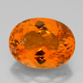 Citrino laranja natural 8,38ct, corte oval, VVS