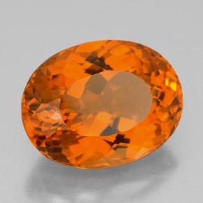 Citrino laranja natural 8,38ct, corte oval, VVS