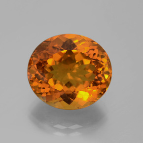 Citrino laranja natural 9,98ct, corte oval, IF