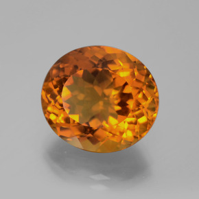 Citrino laranja natural 9,98ct, corte oval, IF