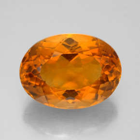 Citrino laranja natural 9,35ct, corte oval, IF