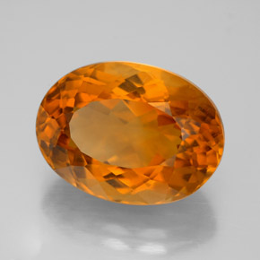 Citrino laranja natural 9,35ct, corte oval, IF