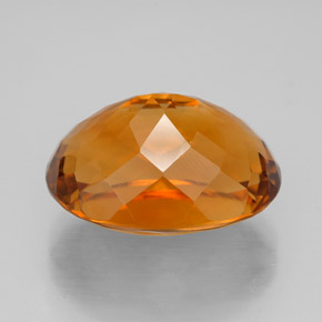 Citrino laranja natural 9,35ct, corte oval, IF