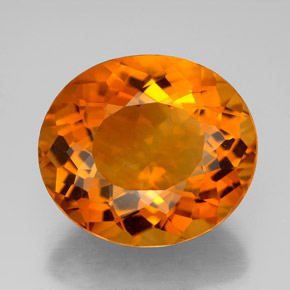 Citrino laranja natural 10,26ct, corte oval, IF