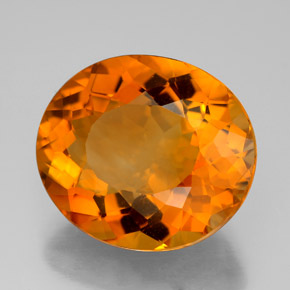Citrino laranja natural 10,26ct, corte oval, IF
