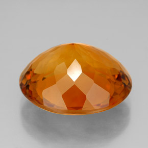 Citrino laranja natural 10,26ct, corte oval, IF
