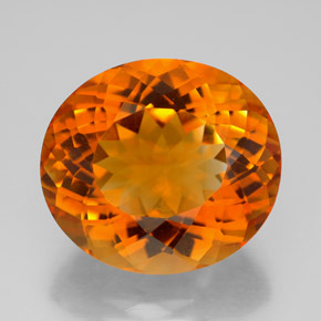Citrino laranja natural 11,01ct, corte oval, IF