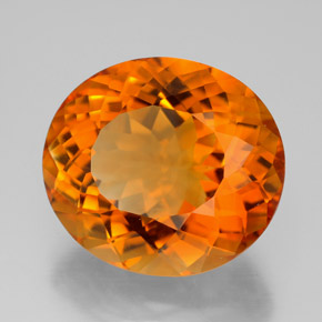 Citrino laranja natural 11,01ct, corte oval, IF