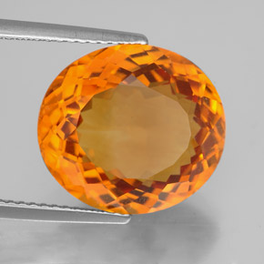 Citrino laranja natural 8,94ct, corte oval, IF