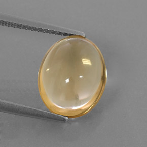 Citrino amarelo natural 3,55ct, corte oval, transparente