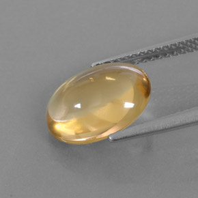 Citrino amarelo natural 3,55ct, corte oval, transparente