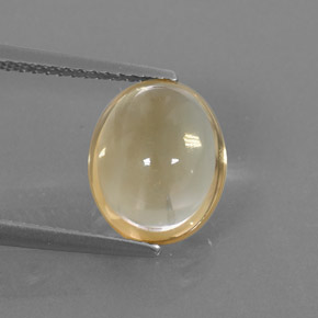 Citrino amarelo natural 3,01ct, corte oval, transparente