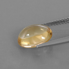 Citrino amarelo natural 3,01ct, corte oval, transparente